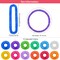 36 Pieces Plastic Leis Bulk in Bright Colors Lei Necklaces Assortment Tropical Decorations for Hawaiian Themed Party Favors with 12 Colors